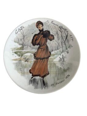 D'Arceau Limoges Les Femmes du Siècle 1890 Colette Collector Plate Fr Ganeau 197